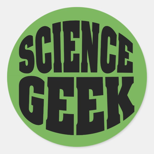 Sticker Rond Geek scientifique (Devant)