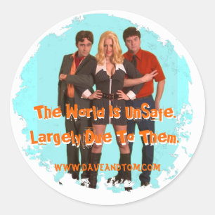 Sticker Rond Geeks de sécurité : SVI Cast Photo