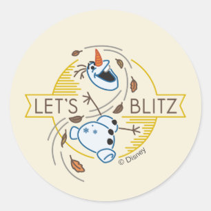 Sticker Rond Gelé 2  Olaf - Blitz