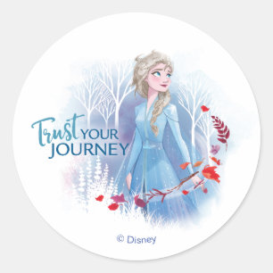 Sticker Rond Gelée 2 :Elsa  Faites confiance à votre voyage