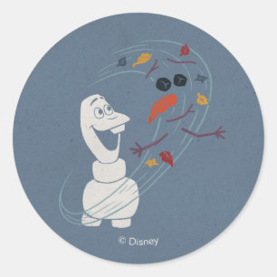 Sticker Rond Gelée 2 : Olaf Et Le Vent