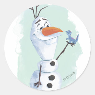 Sticker Rond Gelée 2 : Olaf  La Nature Est Magique