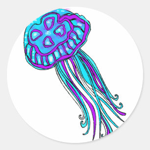 Sticker Rond gelée bleue