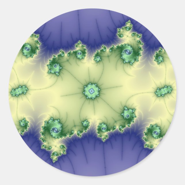 Sticker Rond Gem rare - Fractal (Devant)