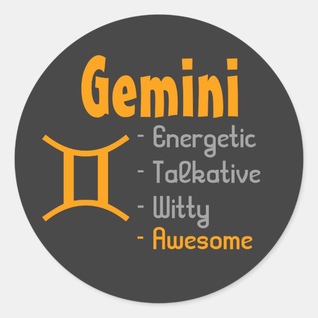 Sticker Rond Gemini (Devant)
