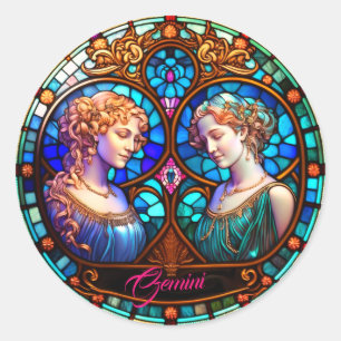 Sticker Rond Gemini et Pearl Harmony