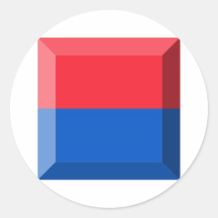 Sticker Rond Gemme de drapeau de Tessin