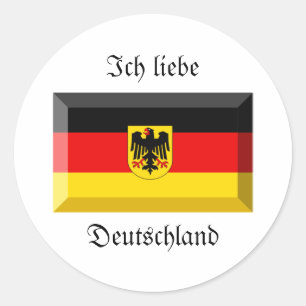 Sticker Rond Gemme de drapeau du Deutschland