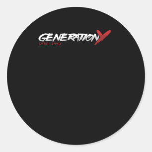 Sticker Rond Génération Y Génération Z Boomer Millenials Cadeau
