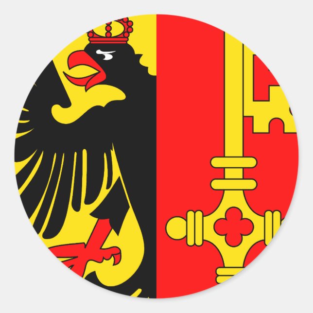 Sticker Rond Genève, Suisse (Devant)