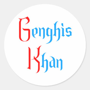 Sticker Rond Genghis Khan