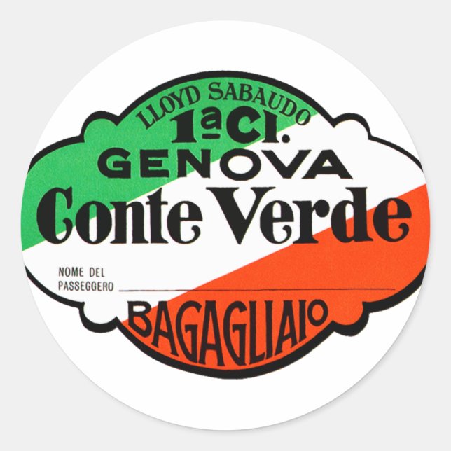 Sticker Rond GenovaConteVerde (Devant)