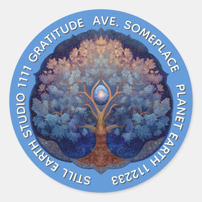 Sticker Rond Gentle Radiance | Tree of Life (Devant)