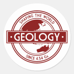 Sticker Rond Géologie formant le logo du monde (Asie/Australie
