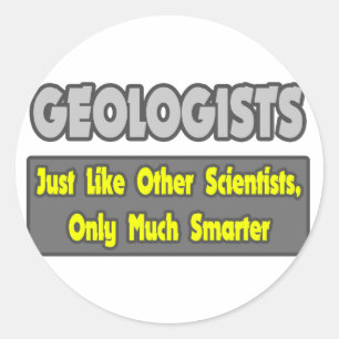 Sticker Rond Géologues... plus intelligents