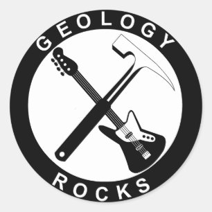 Sticker Rond Geology Rocks Adhesive