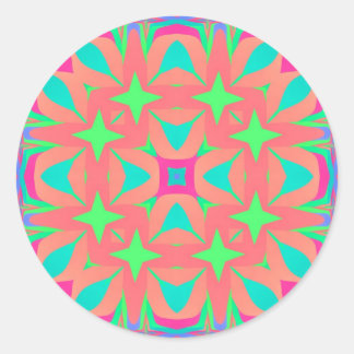 Sticker Rond Géométrie psychédélique Mandala