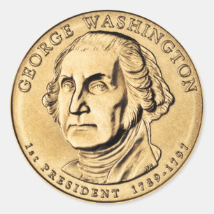 Sticker Rond George Washington