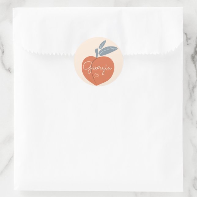Sticker Rond Georgia Peach (Sac)