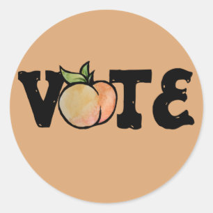 Sticker Rond Georgia VOTE pêche