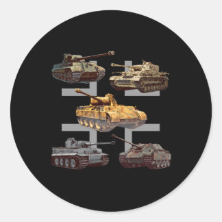 Sticker Rond Ger Tanks 2ème guerre mondiale V Panther Jagdpanth