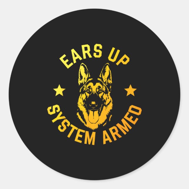 Sticker Rond German Shepherd Art For Men Women German Shepherd  (Devant)