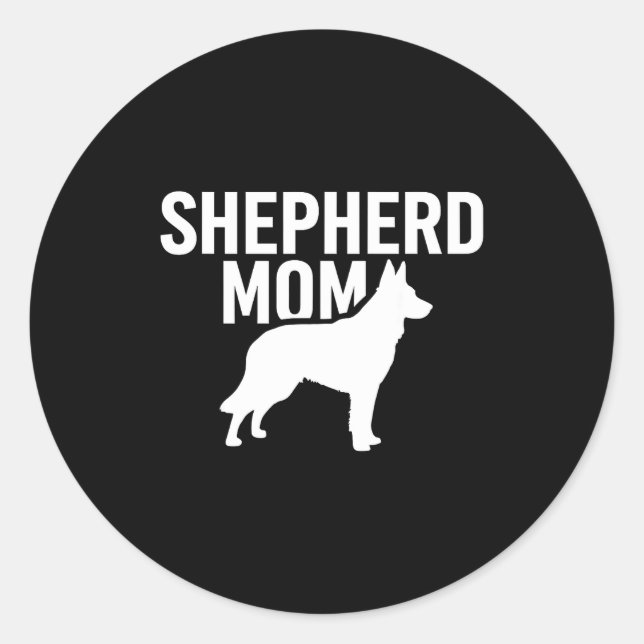 Sticker Rond German Shepherd Art For Women Girls German Shepher (Devant)