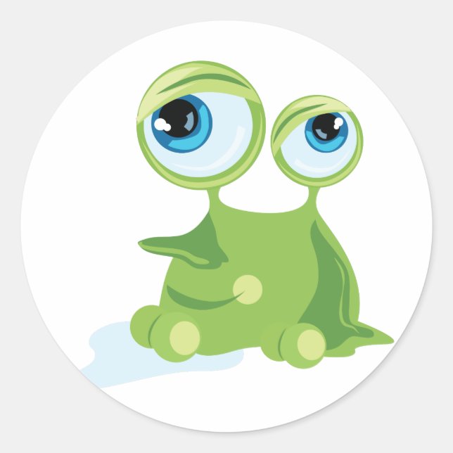 Sticker Rond Germe drôle (Devant)