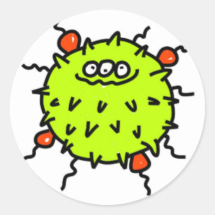 Sticker Rond Germe vert