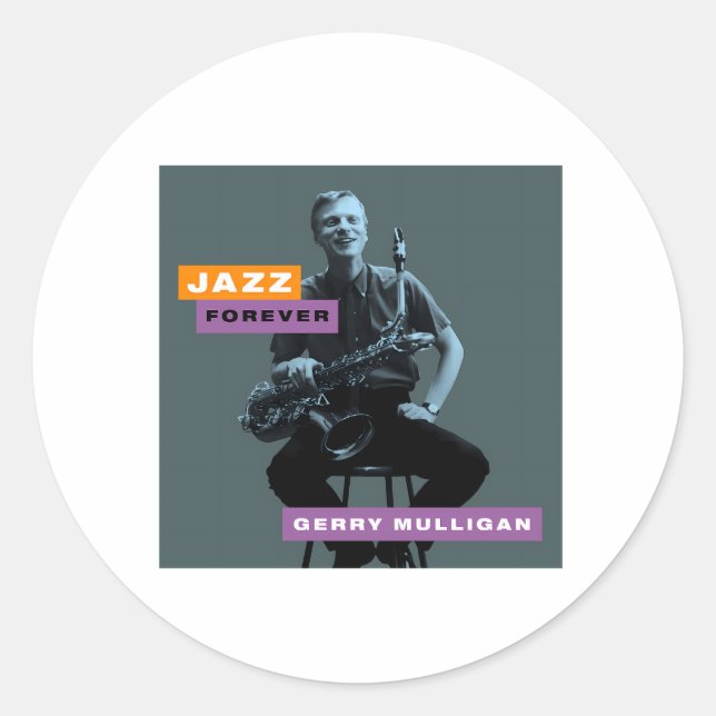 Sticker Rond Gerry Mulligan (Devant)