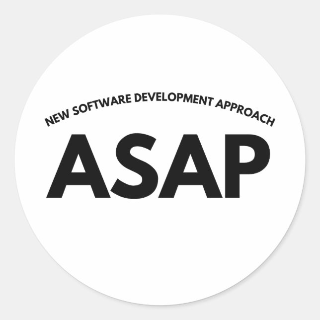 Sticker Rond Gestion de projet ASAP (Devant)