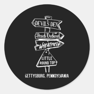 Sticker Rond Gettysburg Landmark