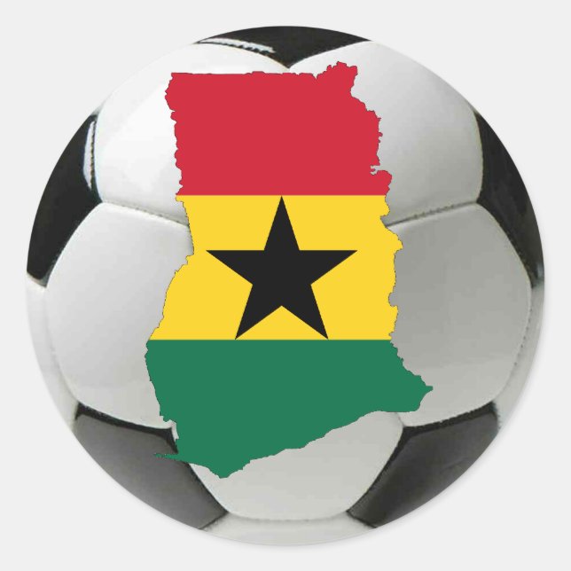 Sticker Rond Ghana football (Devant)