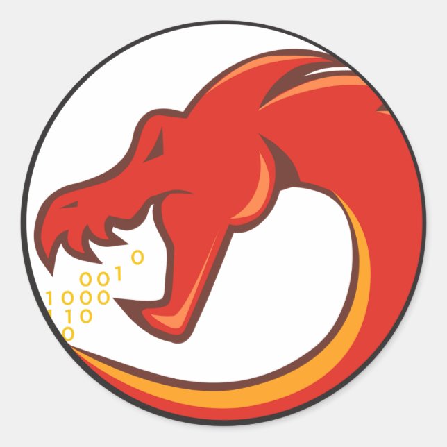 Sticker Rond Ghidra pour l'ingénierie inverse (Devant)