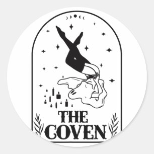 Sticker Rond Ghost Coven Bride Squad Mariage gothique Bachelore