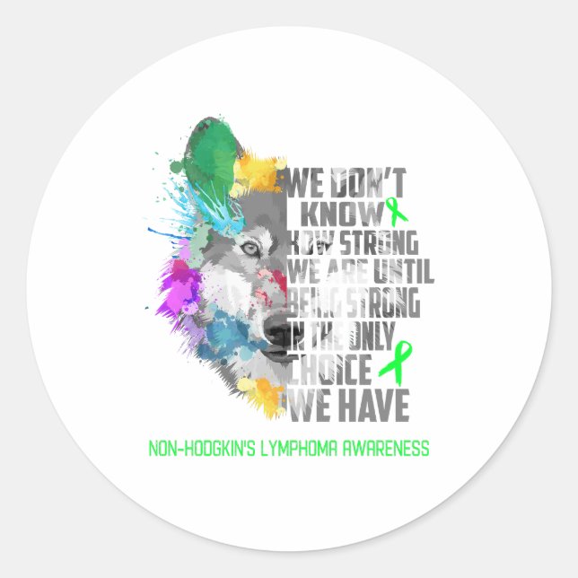 Sticker Rond Gi de soutien au ruban de sensibilisation au lymph (Devant)