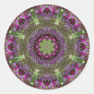 Sticker Rond Giant Ironweed, Fleur sauvage Kaleidoscope