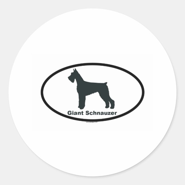 Sticker Rond Giant Schnauzer (Devant)