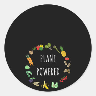 Sticker Rond Gif végétarien végétarien plante