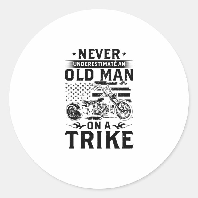 Sticker Rond Gift idea for trikers | Trike Driving Trikes Hobby (Devant)
