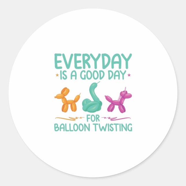 Sticker Rond Gifts for Balloon Artists | Balloon Twister Clown (Devant)