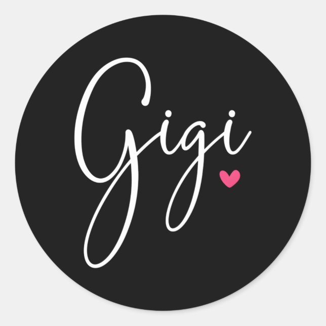 Sticker Rond Gigi Pour La Grande Fête Des Mères De Grand-Mère (Devant)