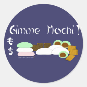 Sticker Rond Gimme Mochi Sticky Rice Cake