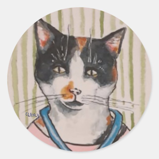 Sticker Rond Ginger Cat (Devant)