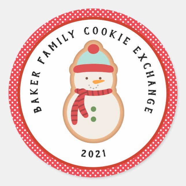 Sticker Rond Gingerbread Cookie | Christmas Cookie Exchange (Devant)