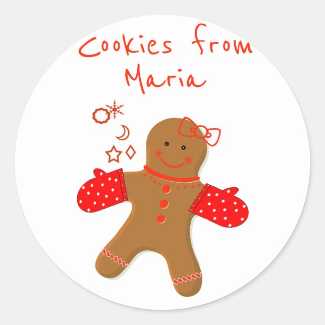 Sticker Rond Gingerbread Homemade Bakery Label (Devant)