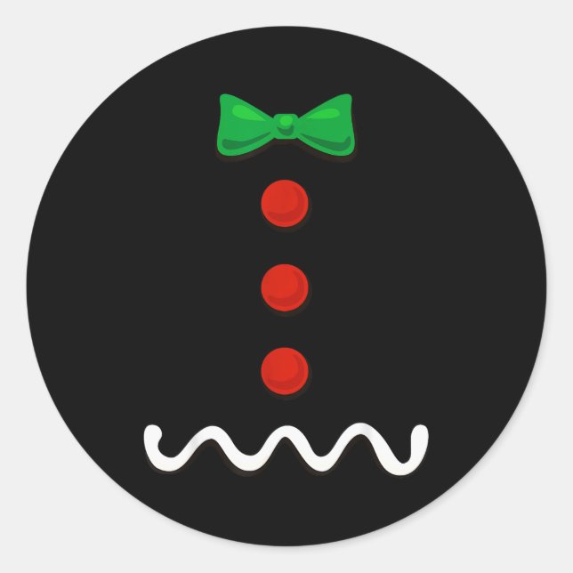Sticker Rond Gingerbread Man Christmas Costume  (Devant)