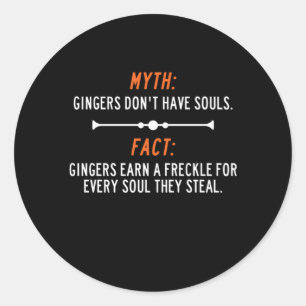Sticker Rond Gingers Redheads Red Hair Redhead Ginger cadeau