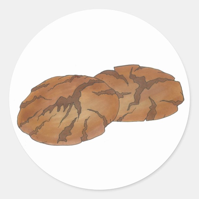 Sticker Rond Gingersnap Gingersnap Biscuit Ginger Nut cookies (Devant)