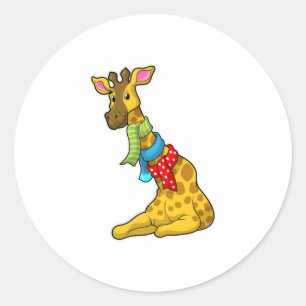Sticker Rond Girafe